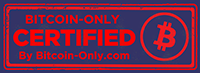 Stamp of Bitcoin Only as a mark of certification by bitcoin-only.com.